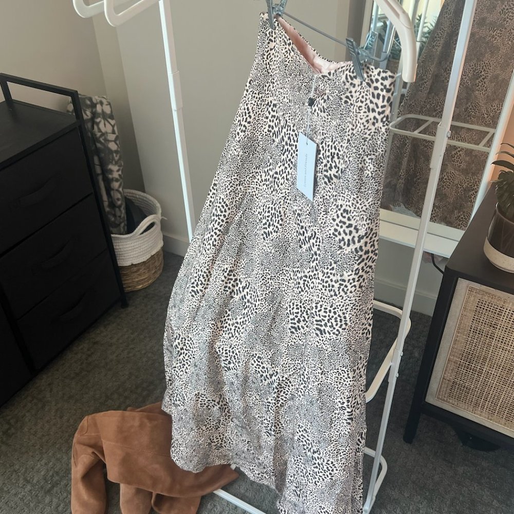 Lovers & Friends Anderson Midi Skirt in Cheetah (New - with tags)
